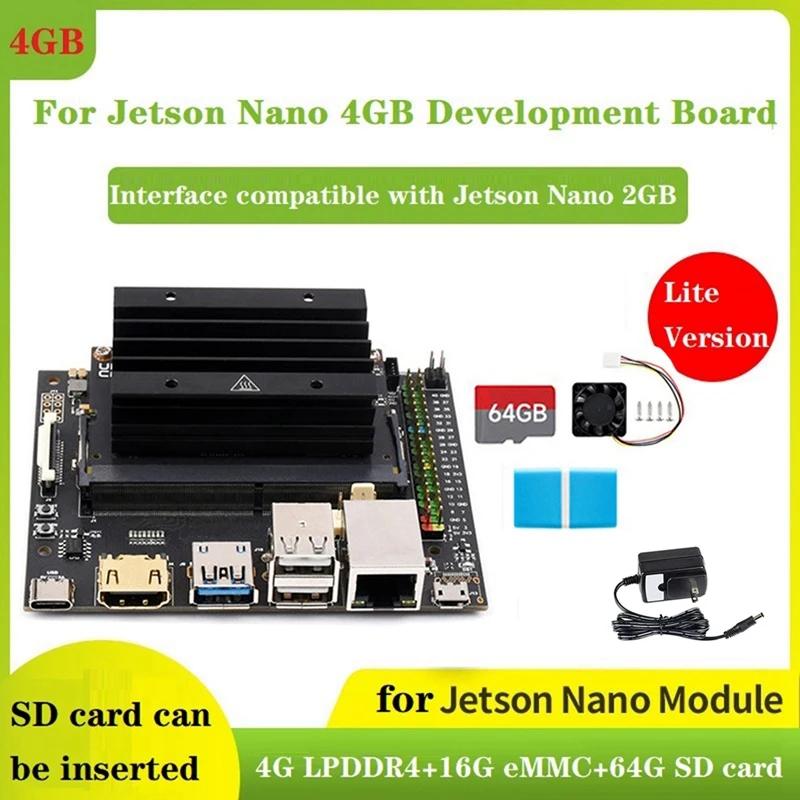 Jetson Nano Ʈ DEV AI  , Jetsonnano , ǳ, 64G SD ī, ī , 5V 3A , 4GB, 16G